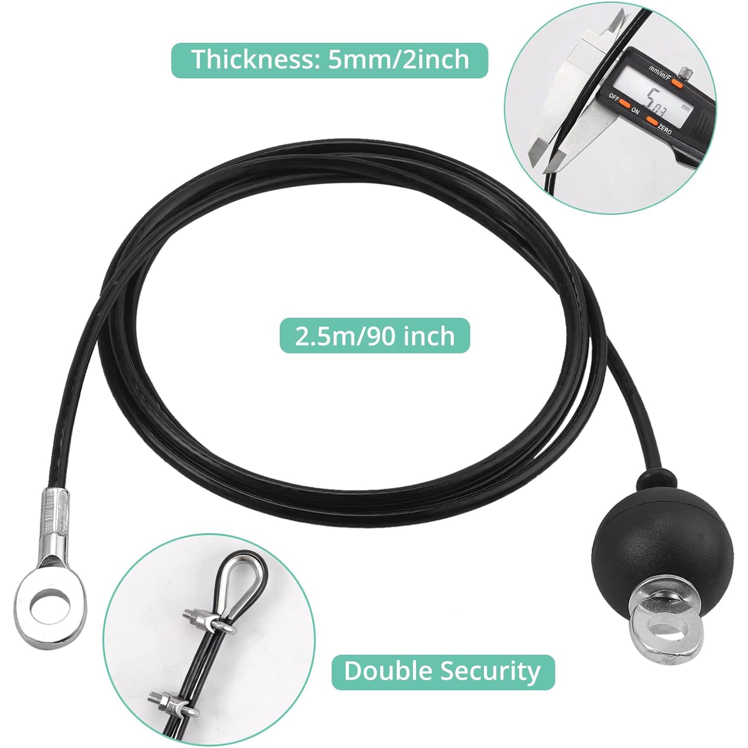 VINTEAM Fitness Pulley System, Pulley Cable Machine DIY Fitness Home Gym Equipment Workout Accessories with Tricep Rope, LAT Pull Down Bar, Gym Cable for Triceps Extensions, Biceps Curl, Forearm