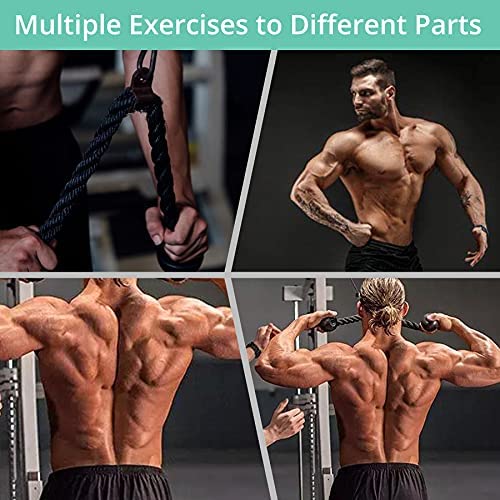 VinTeam Fitness Pulley System, Pulley Cable Machine DIY Fitness Home Gym Equipment Workout Accessories with Tricep Rope, LAT Pull Down Bar, Gym Cable for Triceps Extensions, Biceps Curl, Forearm