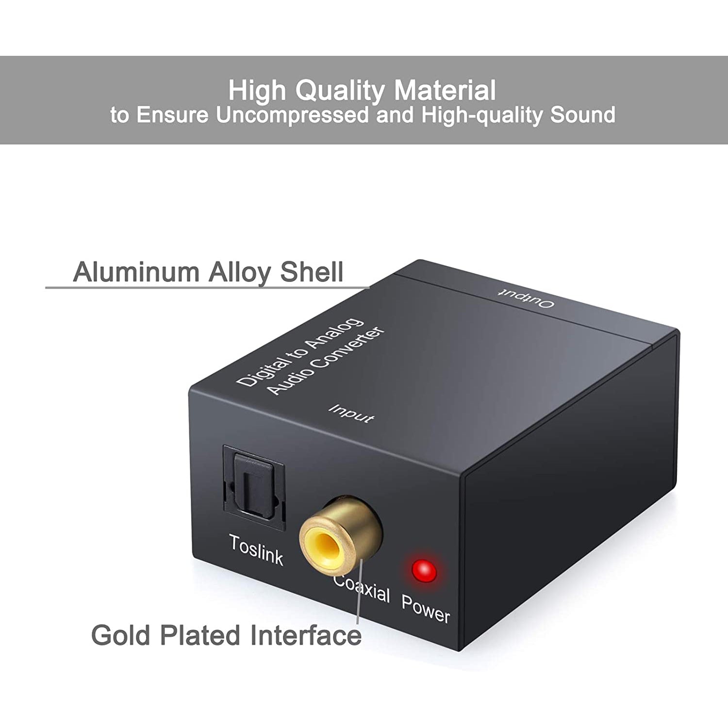 VinTeam DAC Converter Digital to Analog Audio Converter Digital SPDIF Toslink to Analog Stereo Audio RCA R/L for PS3 HD DVD Amps