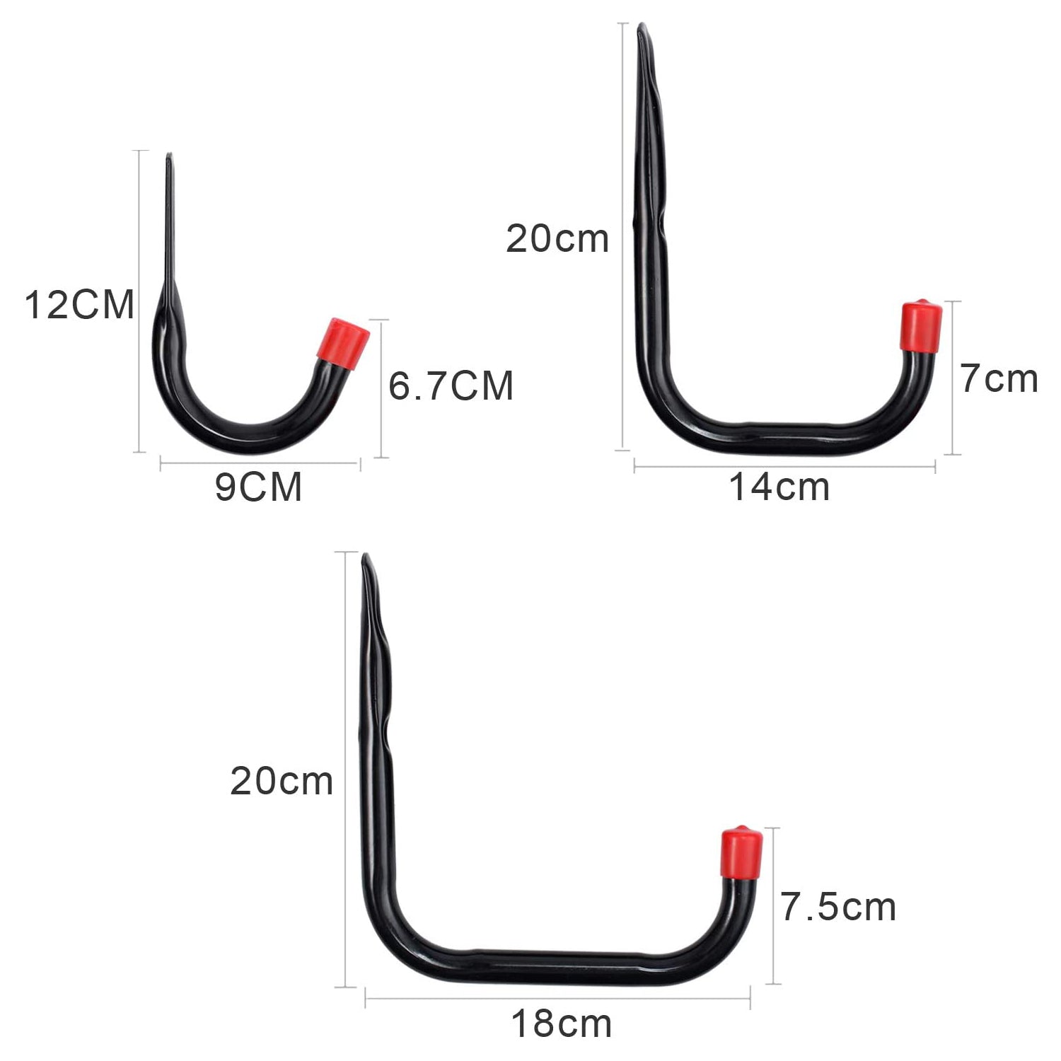 VinTeam 6pcs Garage Hook Heavy Duty Storage Hooks Wall Mounted Garage Storage Utility Hooks and Hangers for Bikes Ladder Chairs