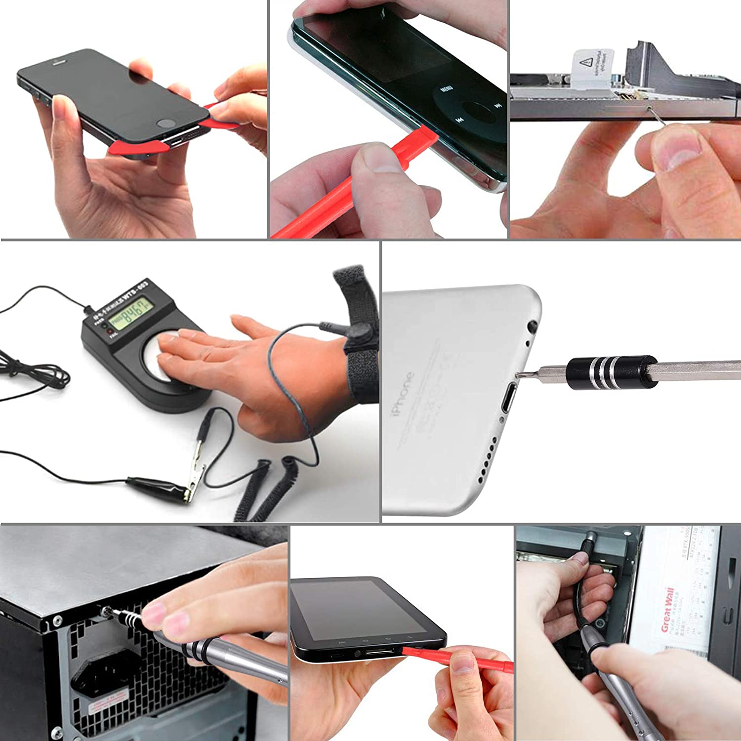 VinTeam Screwdriver Set 115 in 1 Precision Screwdriver Repair Tool Kit Magnetic Professional Removable Tool for iPhone X, 8, 7/ Cellphone/Computer/Tablet/Game Console/Electronic etc