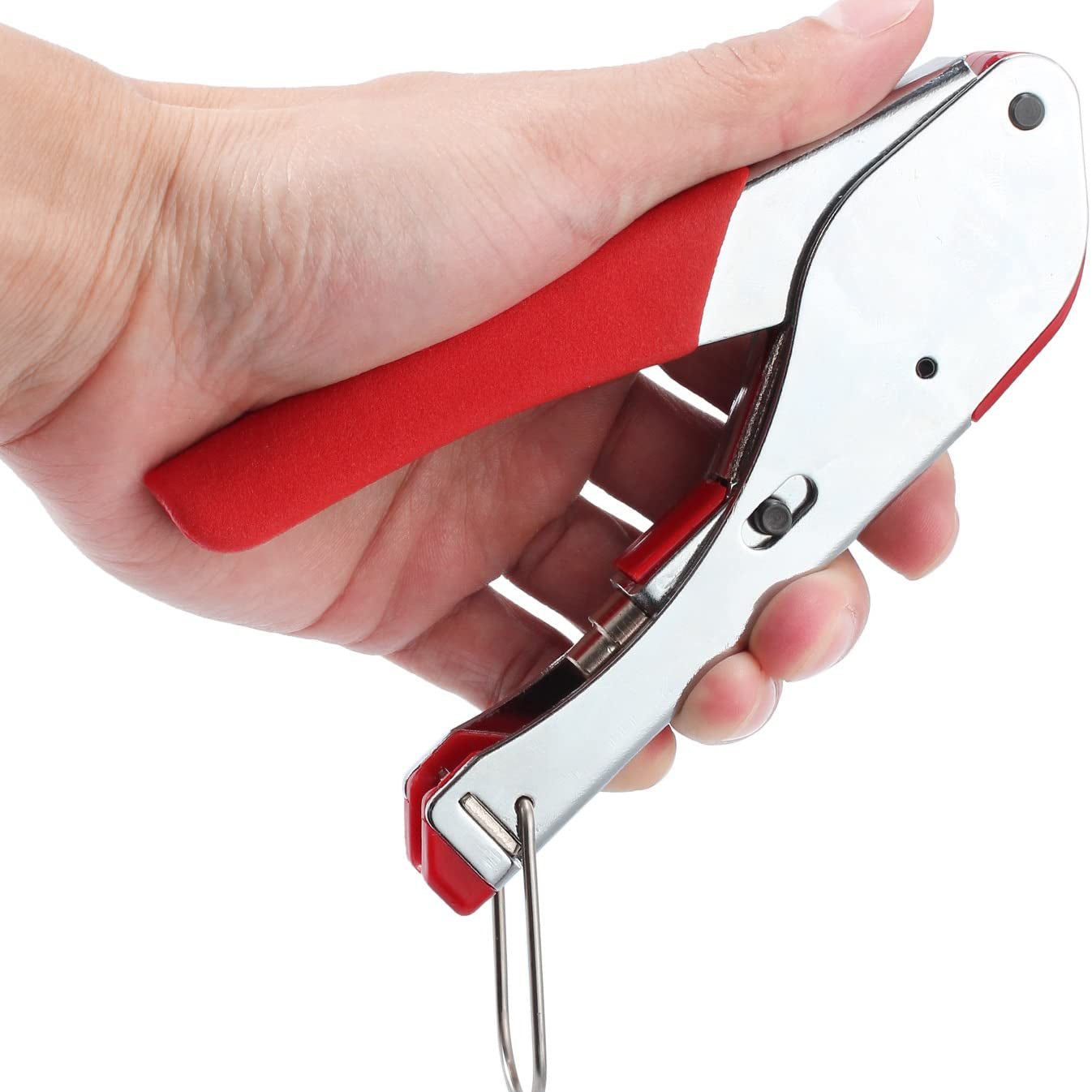 VinTeam Coax Cable Crimper, Coaxial Compression Tool Kit Wire Stripper with Rotary Coaxial Cable Cutter and 20 Pcs F-Type RG6 RG59 Connectors