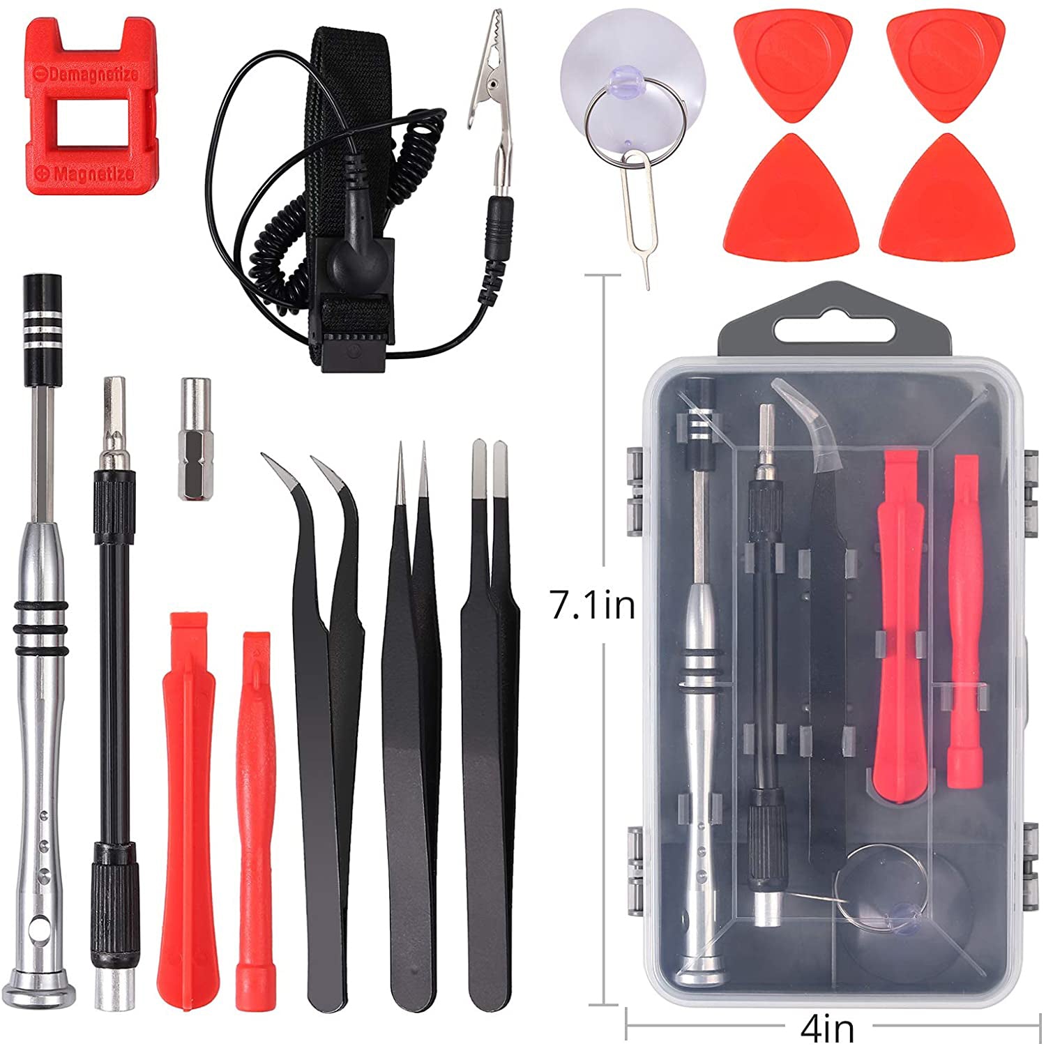 VinTeam Screwdriver Set 115 in 1 Precision Screwdriver Repair Tool Kit Magnetic Professional Removable Tool for iPhone X, 8, 7/ Cellphone/Computer/Tablet/Game Console/Electronic etc
