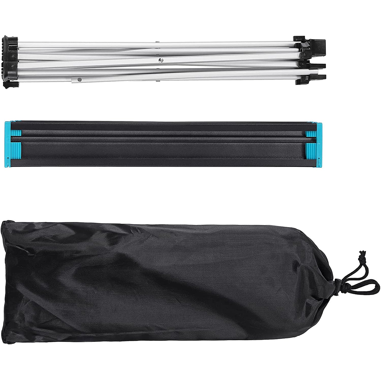 VINTEAM Portable Camping Table, Ultralight Aluminum Folding Picnic Table with Carrying Bag for Outdoor, Camping, Picnic, BBQ, Beach, Finishing (Small)