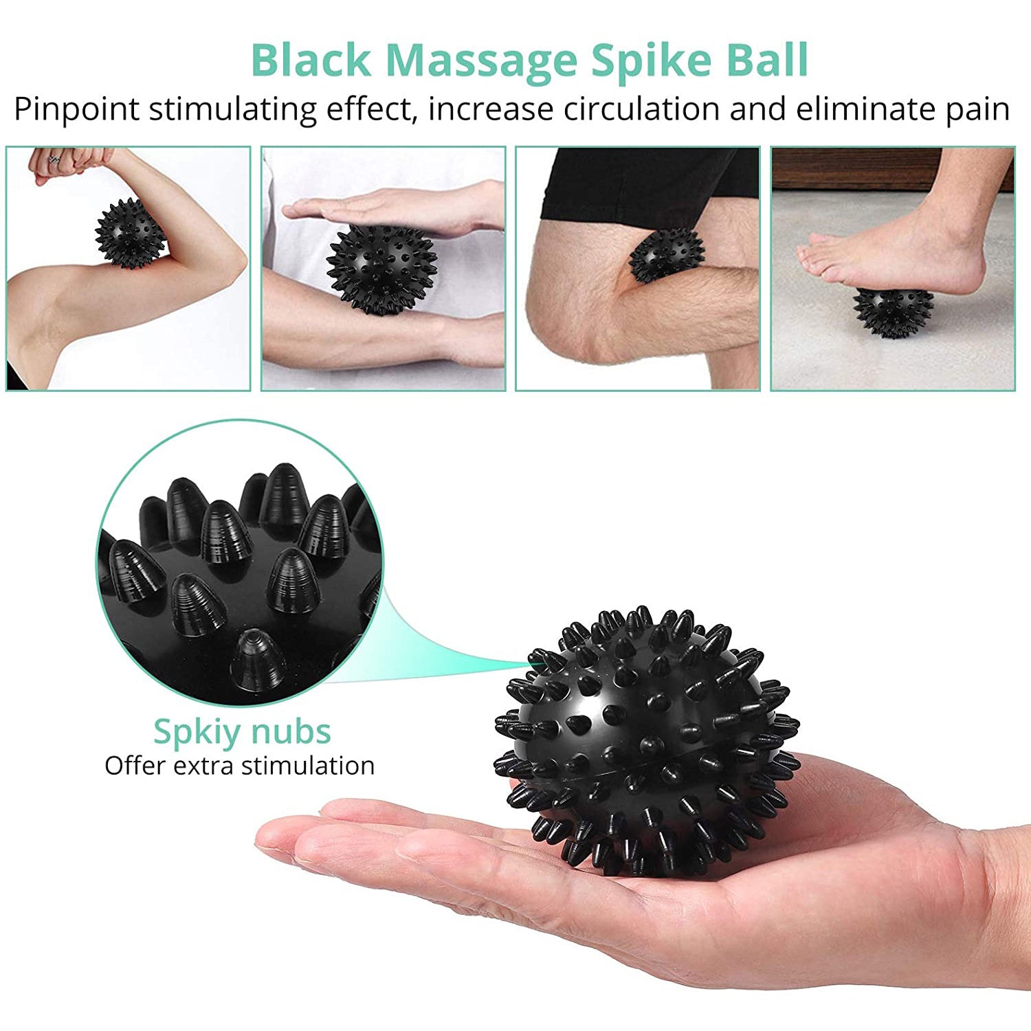 Foam Roller Set, VinTeam 6 in 1 Muscle Massage Roller Set with Foam Roller, Massage Roller Stick, Fascia Ball, Massage Spike Ball, Resistance Bands, Perfect for Yoga Pilates, Deep Tissue Massage