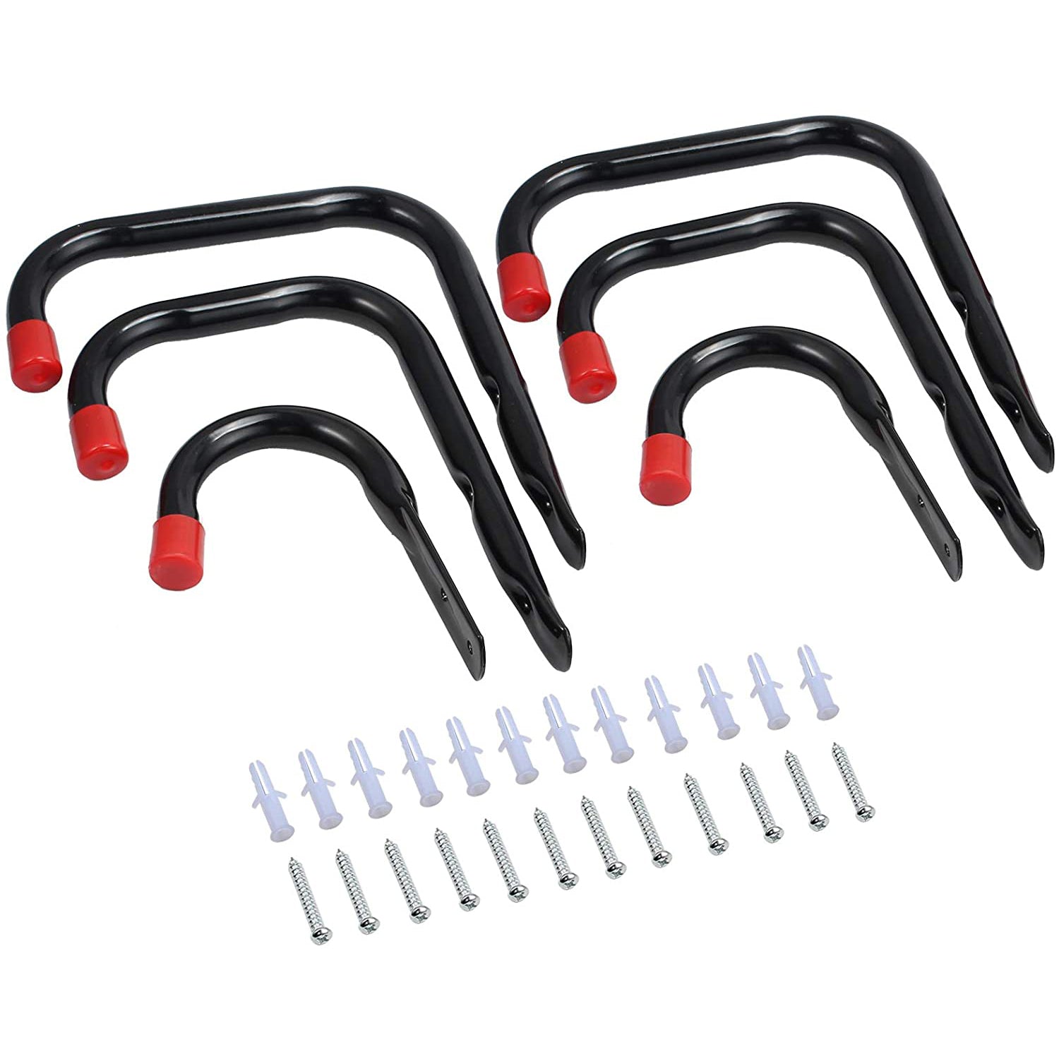 VinTeam 6pcs Garage Hook Heavy Duty Storage Hooks Wall Mounted Garage Storage Utility Hooks and Hangers for Bikes Ladder Chairs