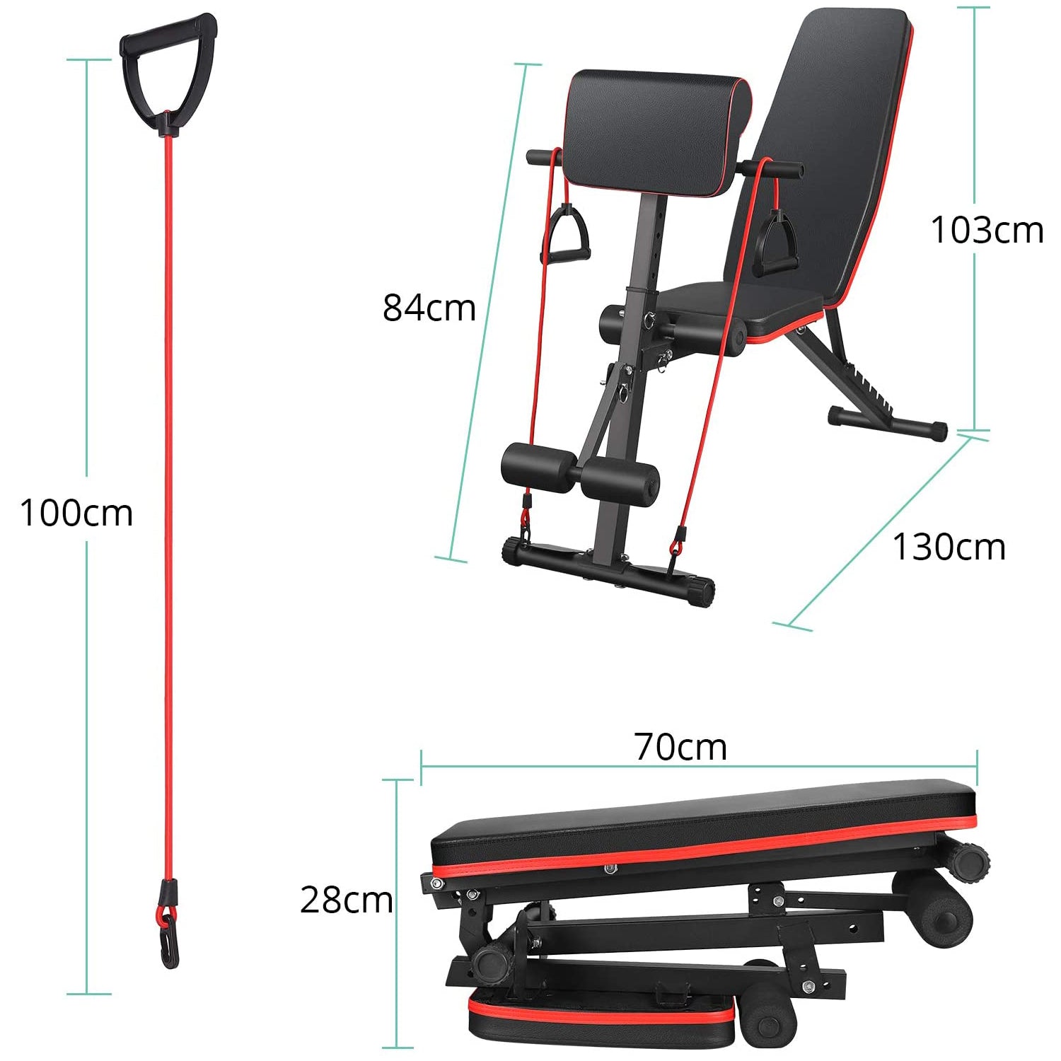 Weight Bench, VinTeam Fitness Benches 7-Level Adjustable, 700 lbs-capacity Bench Press Workout Set for Home Gym Full Body Training Exercise