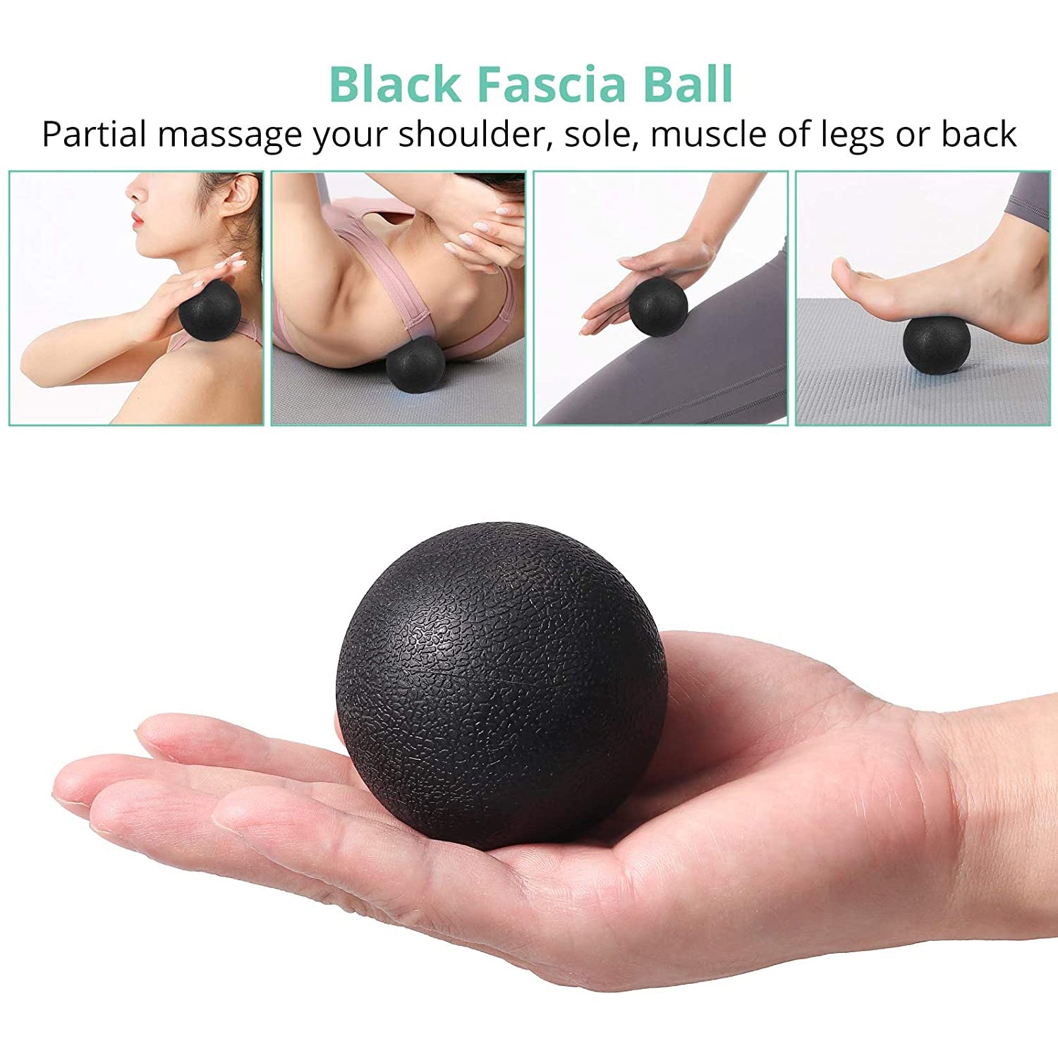 Foam Roller Set, VinTeam 6 in 1 Muscle Massage Roller Set with Foam Roller, Massage Roller Stick, Fascia Ball, Massage Spike Ball, Resistance Bands, Perfect for Yoga Pilates, Deep Tissue Massage