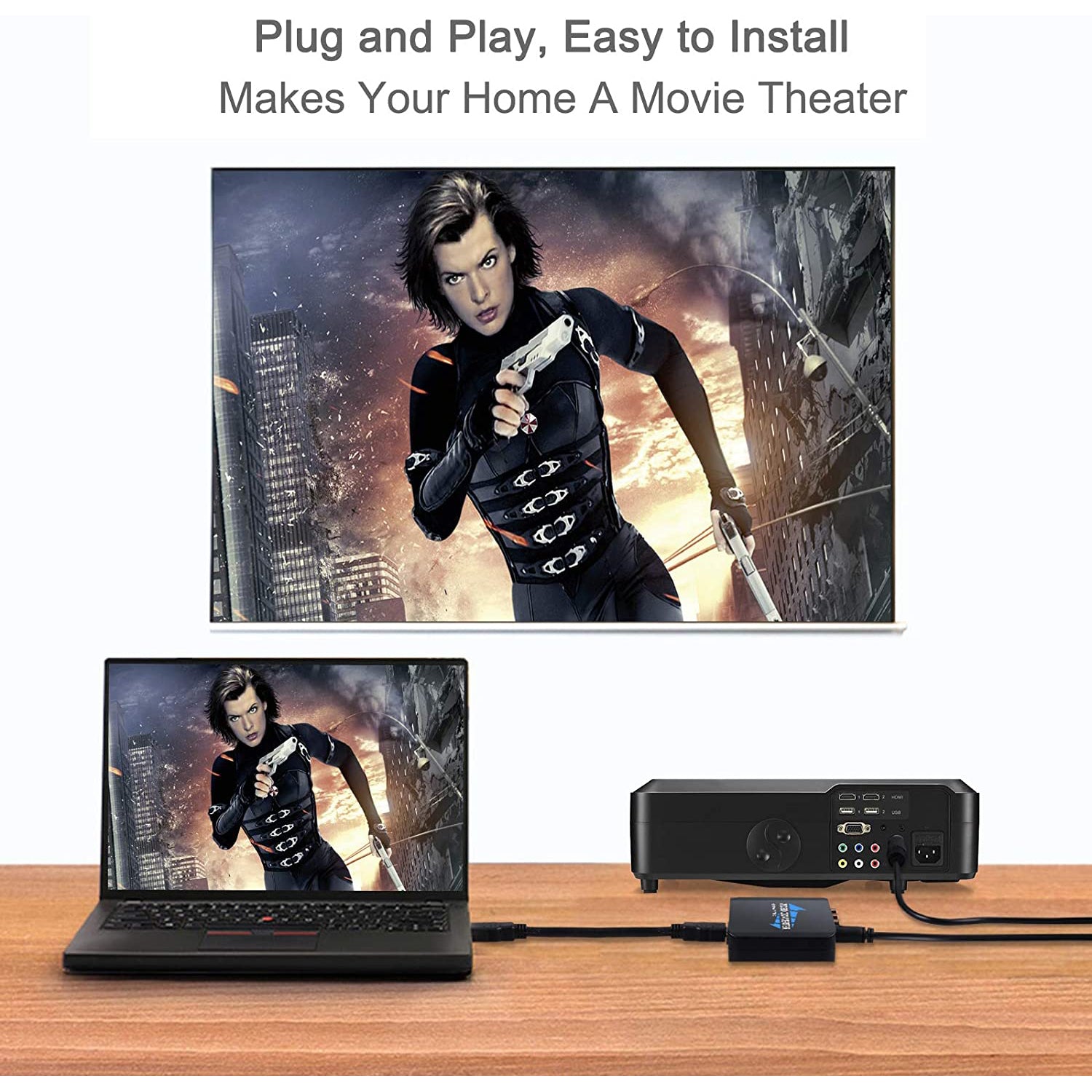 VinTeam HDMI to AV S-Video Converter 1080P HDMI to Composite 3RCA AV CVBS S-Video R/L Audio Converter Upscaler Support PAL/NTSC with RCA/S-Video Cable for PC PS3 TV STB VHS VCR Camera DVD