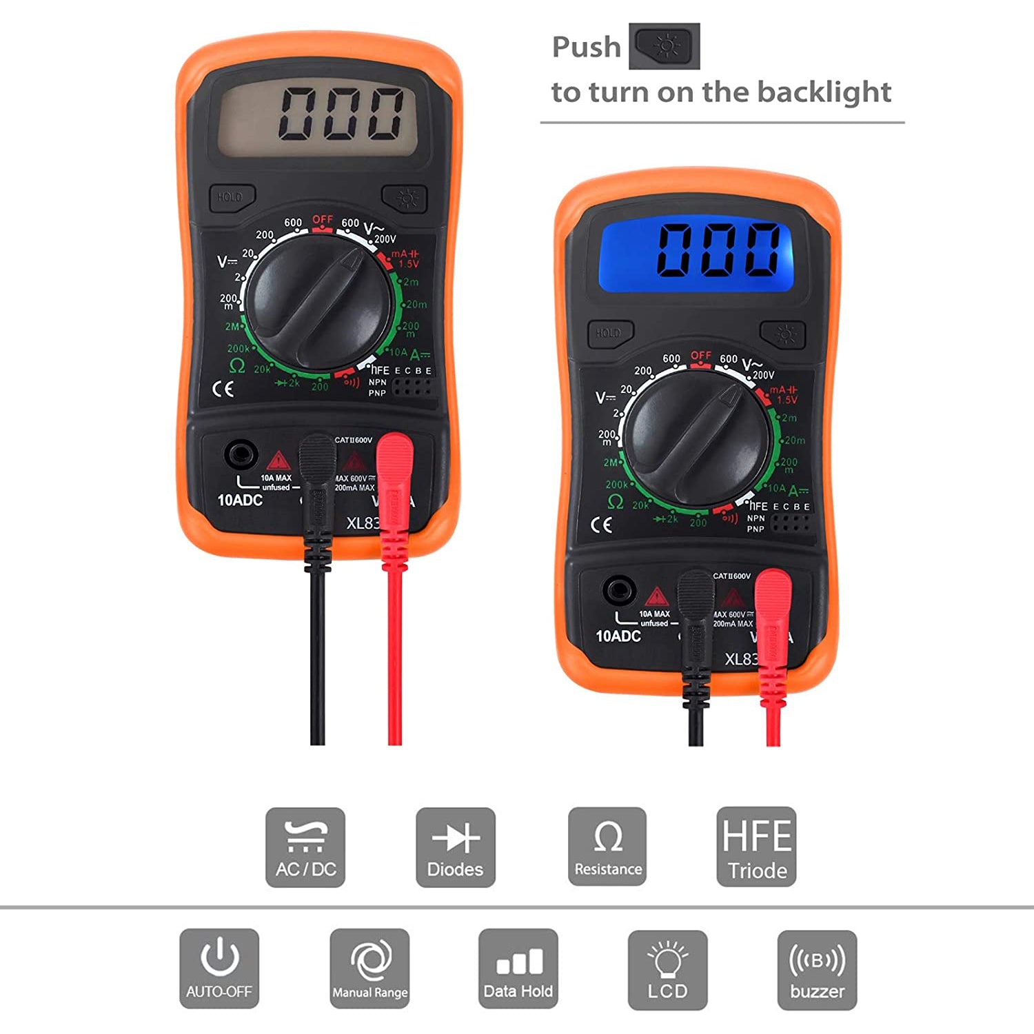 VinTeam Voltage Test Kit Digital Multimeter Non-Contact Voltage Tester Pen and Socket Tester Outlet Tester Electrical Test Kit Voltage Detector with LED Flashlight