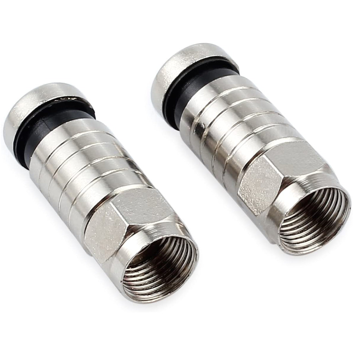 VinTeam Coax Cable Crimper, Coaxial Compression Tool Kit Wire Stripper with Rotary Coaxial Cable Cutter and 20 Pcs F-Type RG6 RG59 Connectors