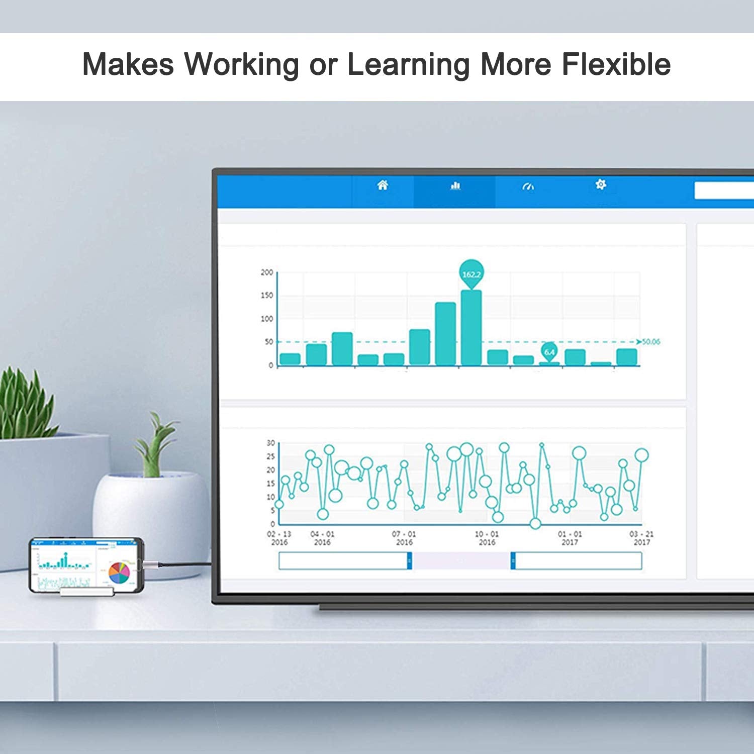 VinTeam USB C to HDMI Adapter USB Type-C to HDMI Cable for Samsung S10 Galaxy S9 Note 8 MacBook Pro Surface Book Compatible with Thunderbolt 3