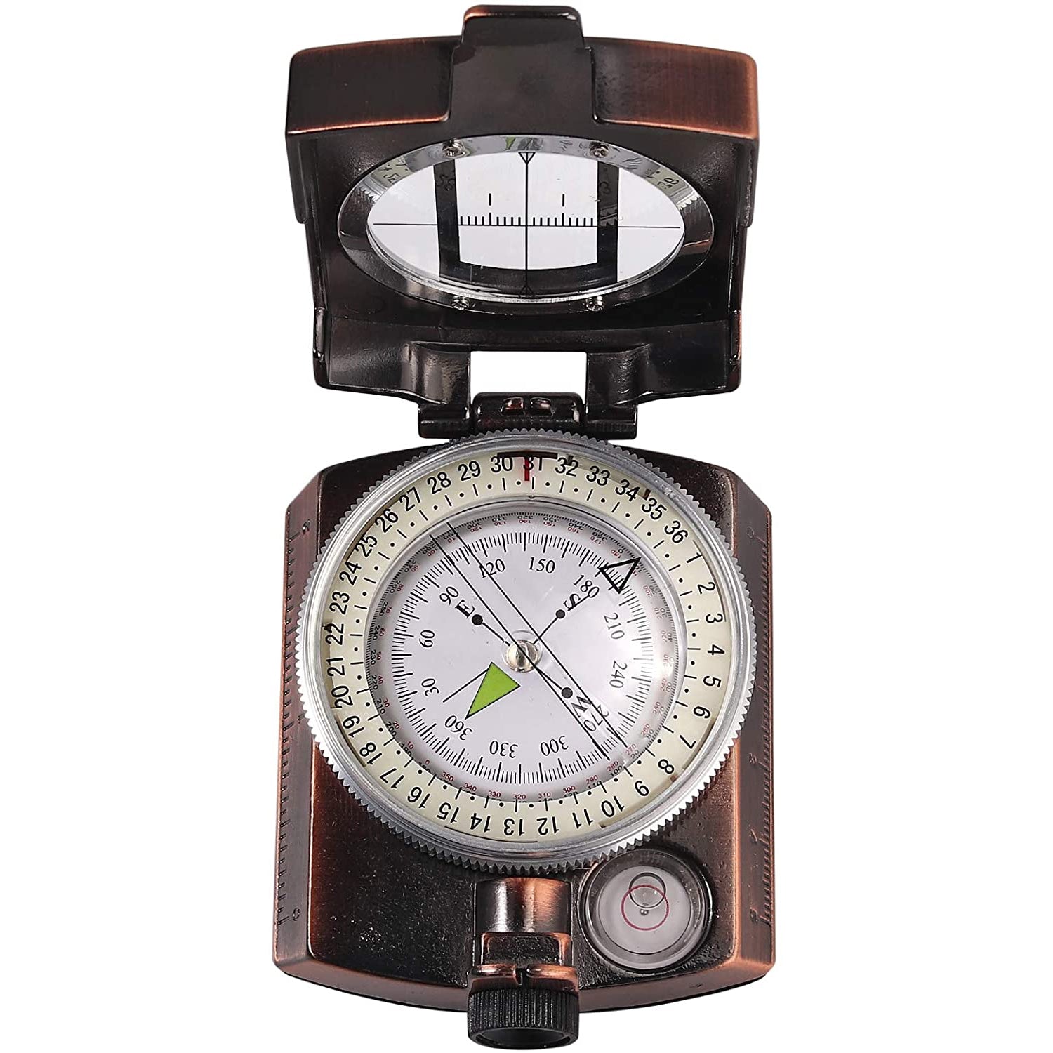 VINTEAM Compass, Hiking Compass Military Compass Multifunctional Waterproof Metal Sighting Compass with Carrying Bag and Bubble Levels for Hiking Camping Climbing Biking -Camouflage
