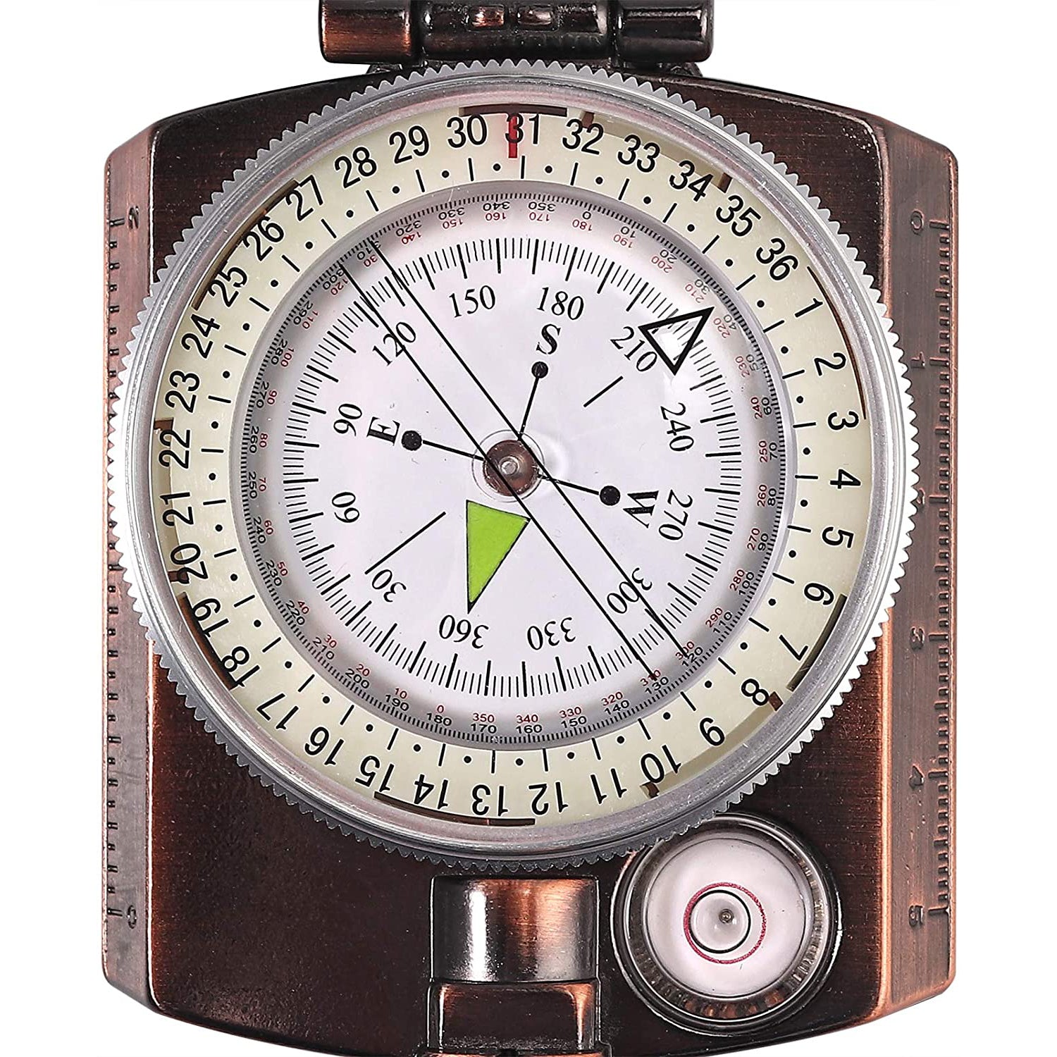 VINTEAM Compass, Hiking Compass Military Compass Multifunctional Waterproof Metal Sighting Compass with Carrying Bag and Bubble Levels for Hiking Camping Climbing Biking -Camouflage