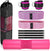 VINTEAM Barbell Pad Set for Squats Hip Thrusts Upgraded Bar Neck Pads Workout Foam Weightlifting Cushion with 2 Gym Ankle Straps 2 Hip Resistance Bands Fits Standard Olympic Bars with a Carry Bag