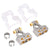 VinTeam Car Battery Terminal Connectors Kit 0/4/8 Or 10 Gauge AWG Positive & Negative Battery Terminal Clamp and Shims (Pair)+/- Battery Terminals for Car Auto Caravan Marine Boat Motorhome